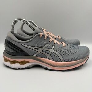 ASICS Gel-Kayano‎ 27 Running Shoes Grey Peach Womens 7.5 Stability Sneakers